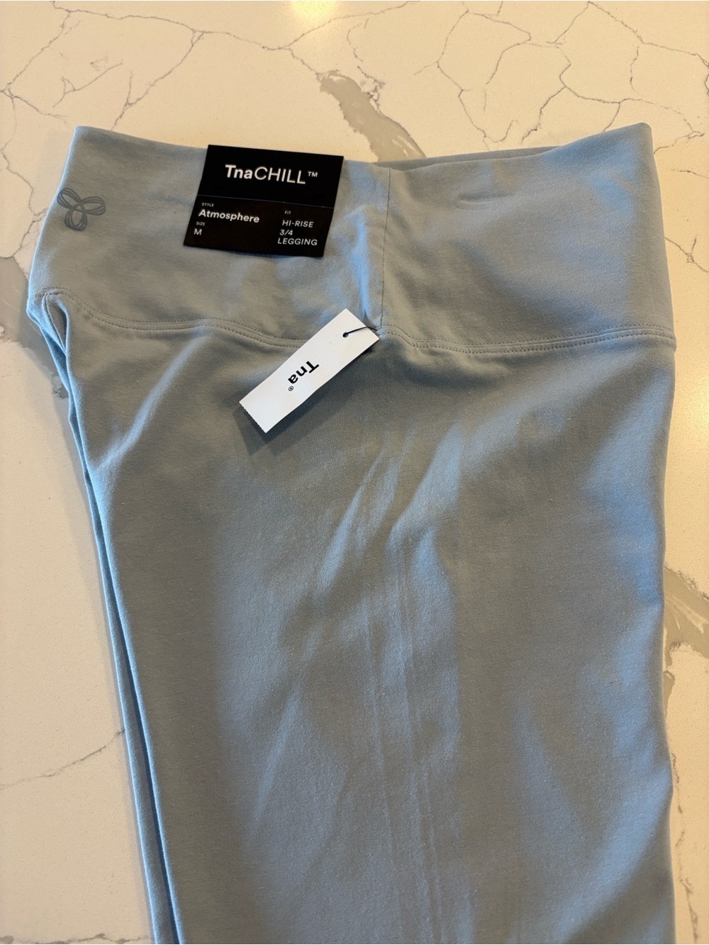 TnaCHILL Atmosphere 3/4” High-Rise Leggings ~ Medium ~ Dune Blue